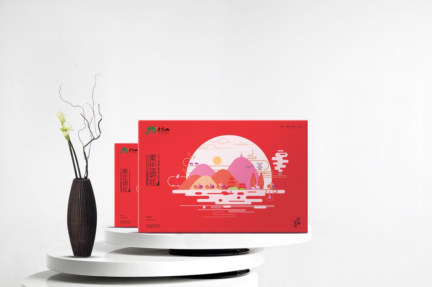 陕西秦巴山富硒茶业-秦巴硒红茶叶包装设计