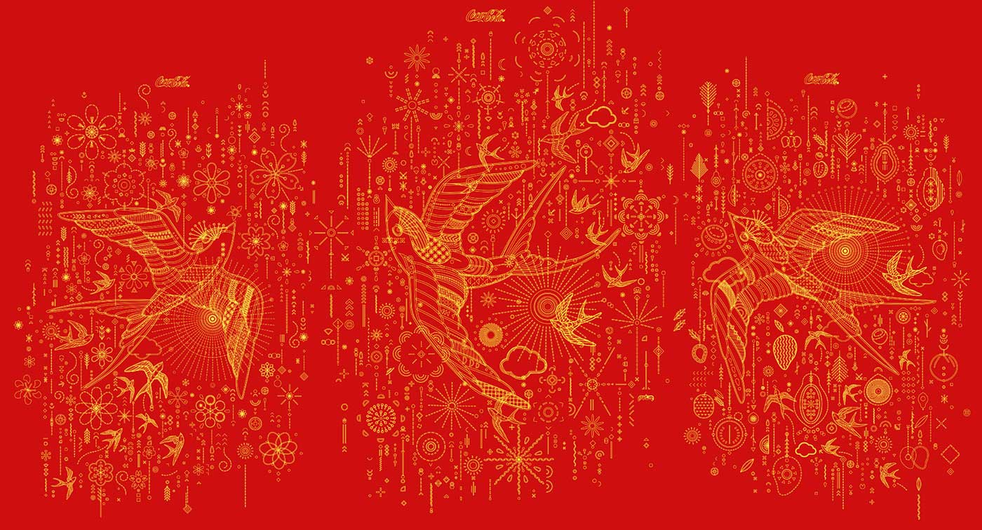 可口可乐越南版包装插画
