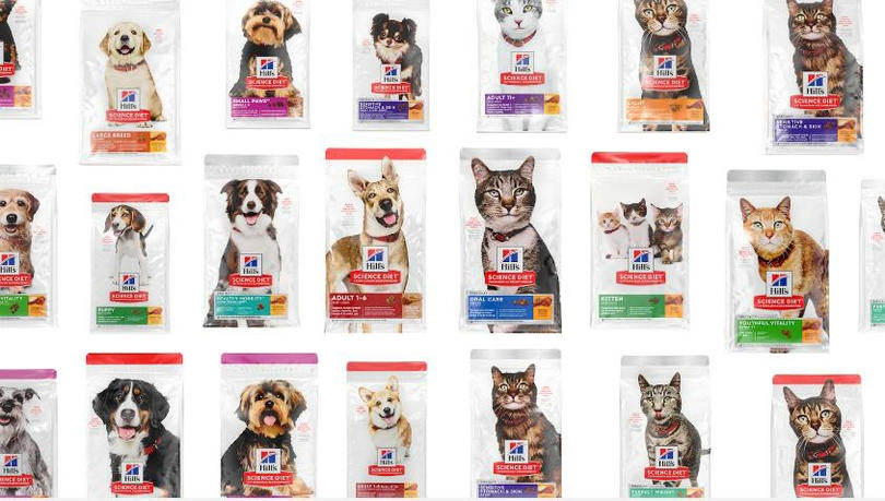 希尔的科学饮食推出狗和猫食品的新包装设计