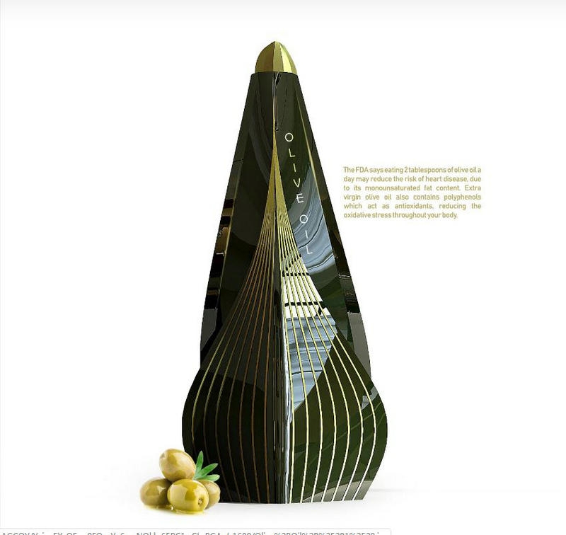 概念橄榄油瓶型外观结构设计