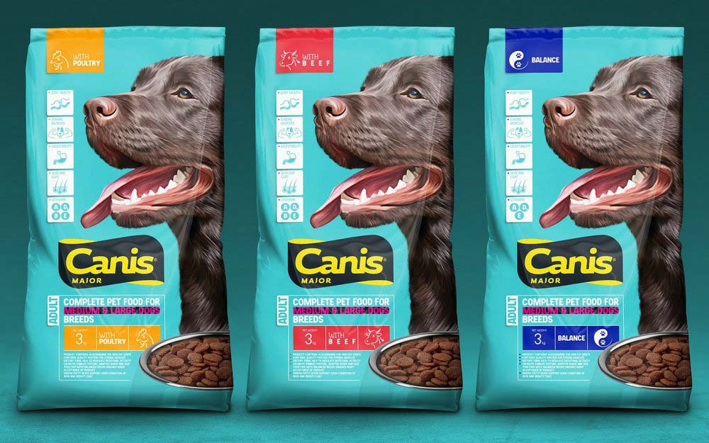 CANIS系列口味狗粮包装设计