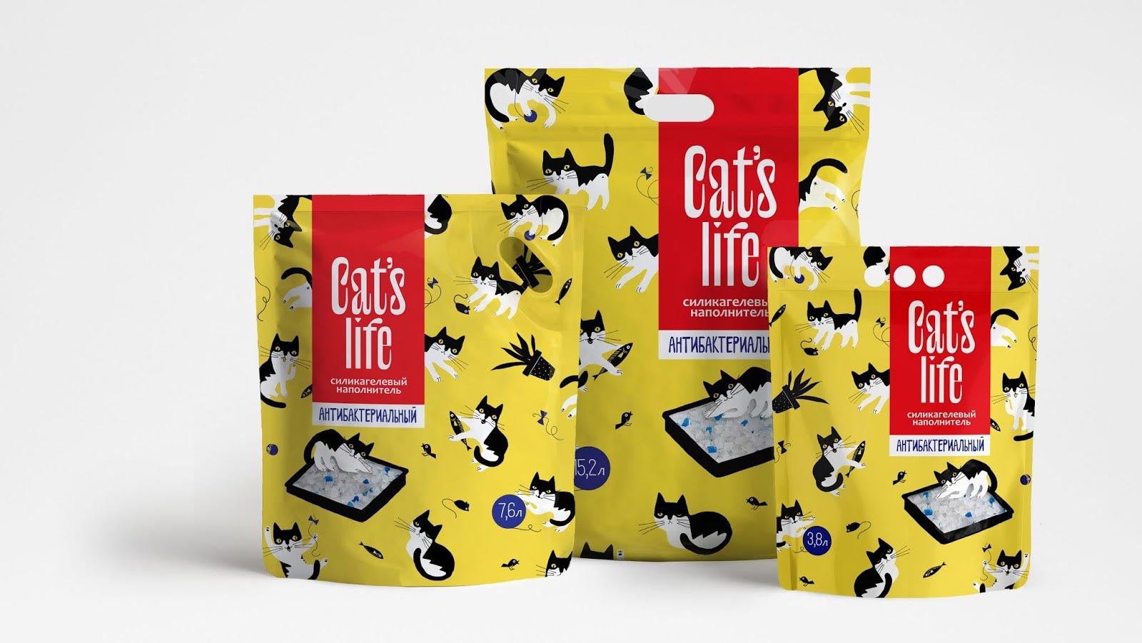 猫生活猫砂产品包装设计